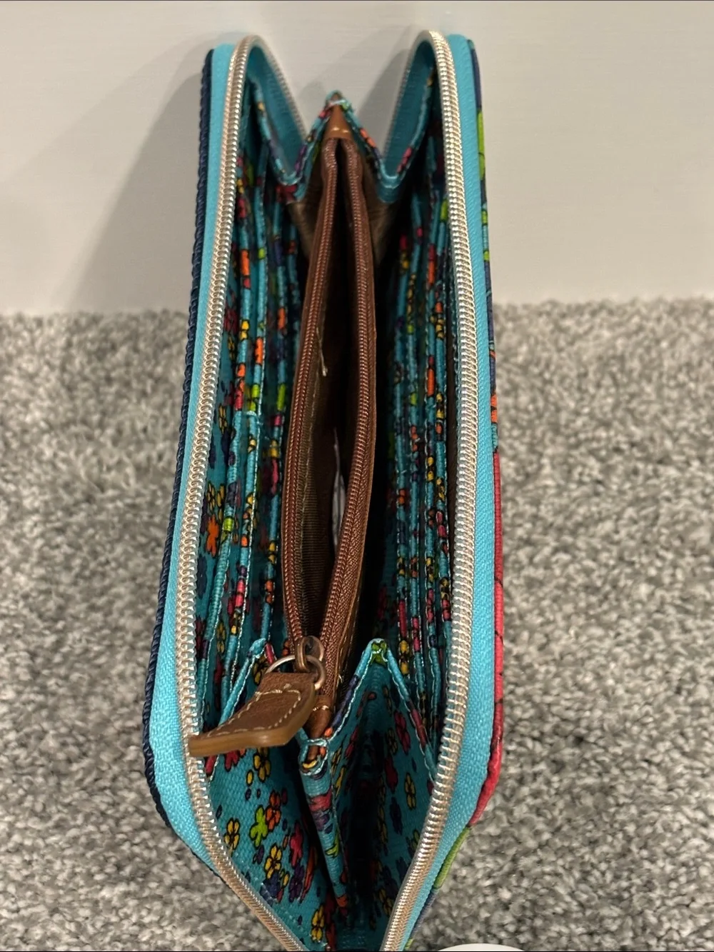 Sakroots Multicolor Floral Zip Wallet